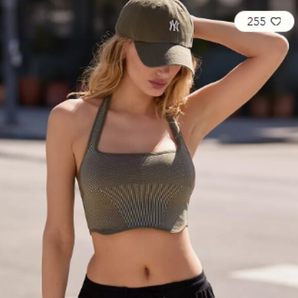 Anthropologie Halter Tank -  Moss Green - S/M - NWT - Picture 1 of 3